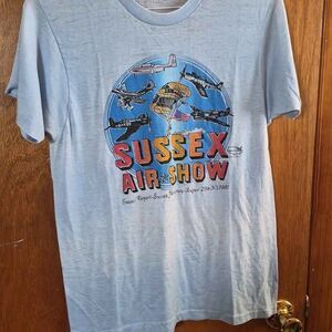 Vintage 1981Sussex Air Show World Aerobatic ChampionShirt . Single stitch